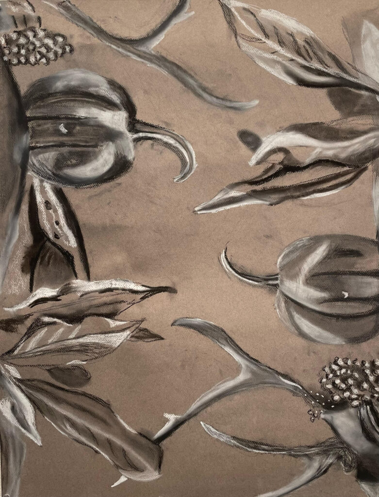 a drawing of animals