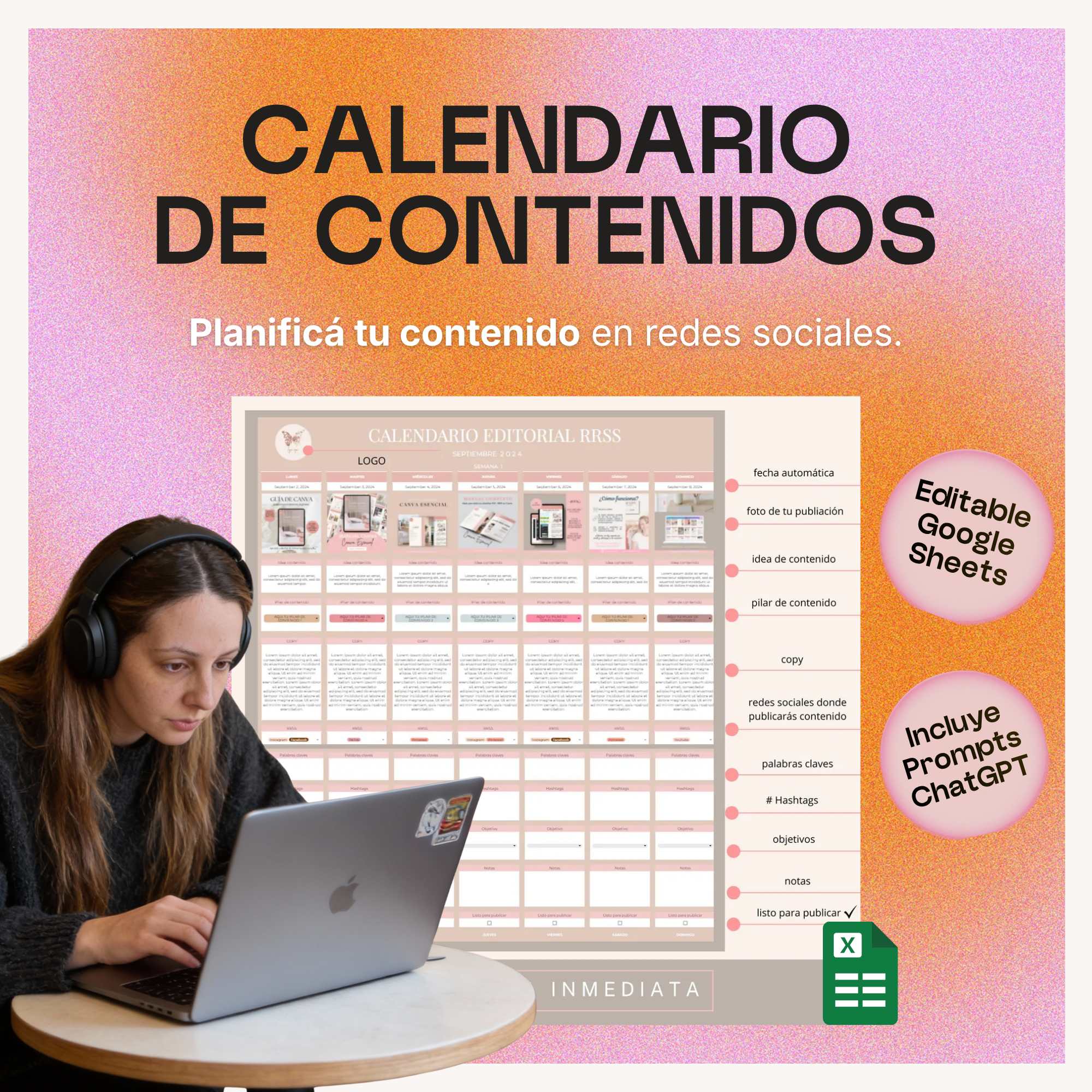 Calendario de Contenidos para Redes Sociales — Plantilla 2026