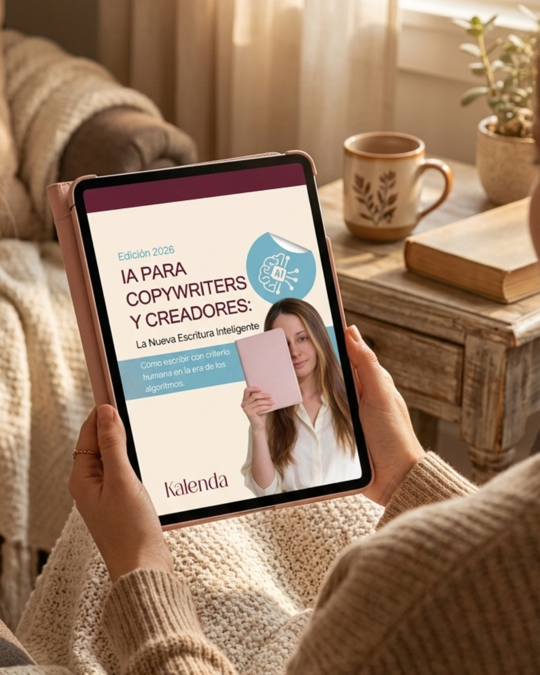 Portada del ebook IA para Copywriters y Creadores Edición 2026 de Kalenda