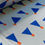 Miniaturbild: Meterware Rippjersey "LETS PARTY" graublau royalblau rot