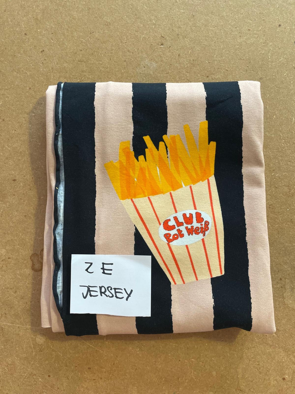 Grosser Stoffrest 2Einheiten (1m) Jersey Pommes
