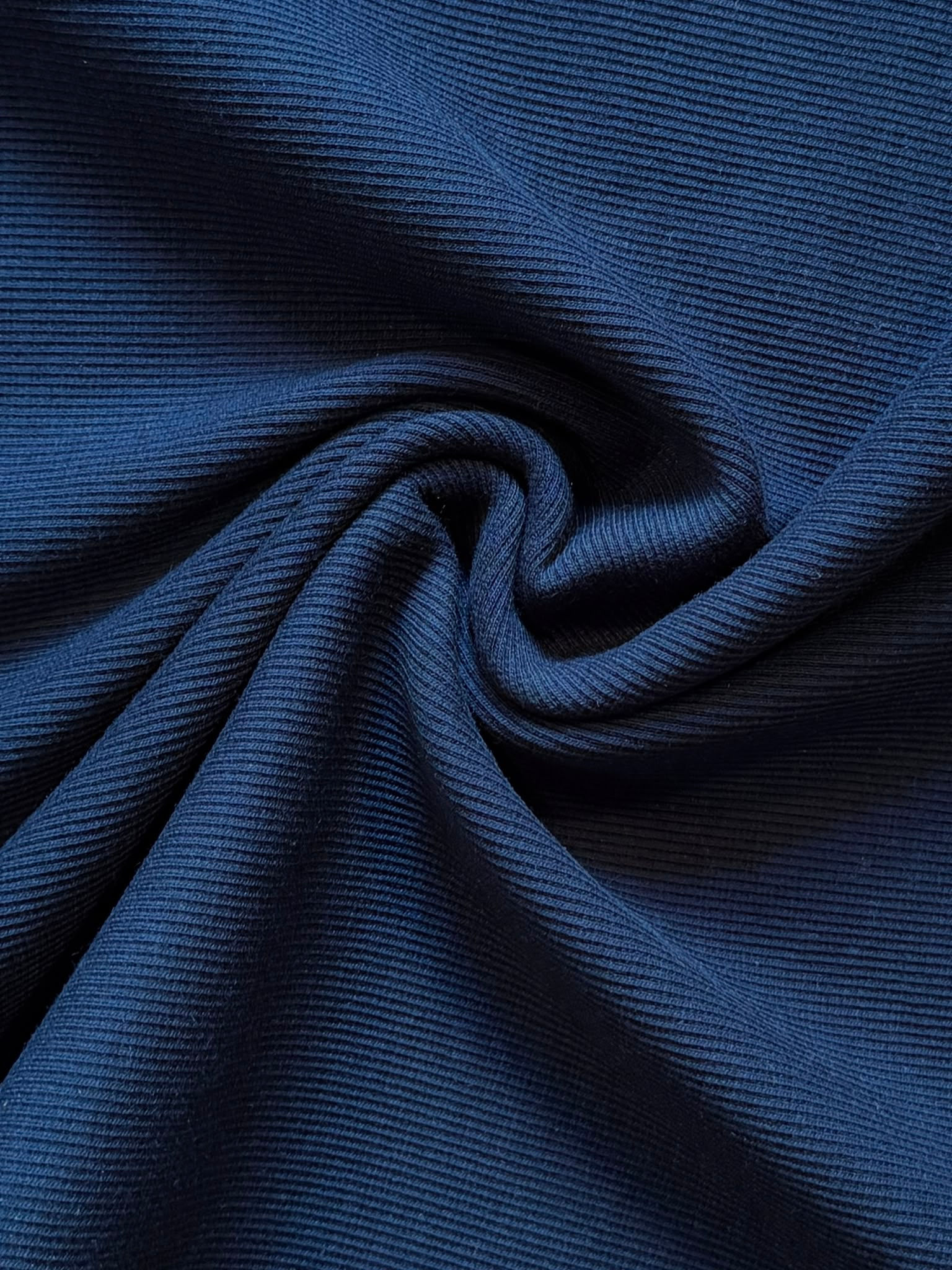 SALE! Bündchenstoff Nr. 40 UNI blau grob