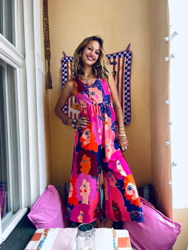 Jerseyanzug SAINT TROPEZ "BIG FACES" bunt