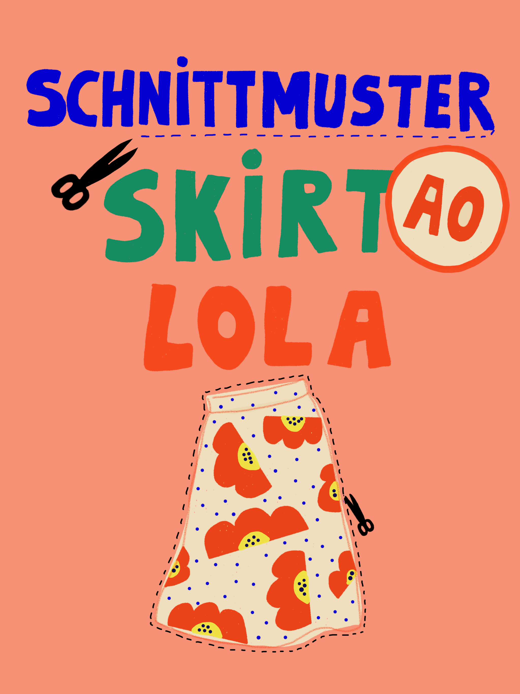 A0  Rock LOLA 34-42 Schnittmuster inkl. Nähanleitung