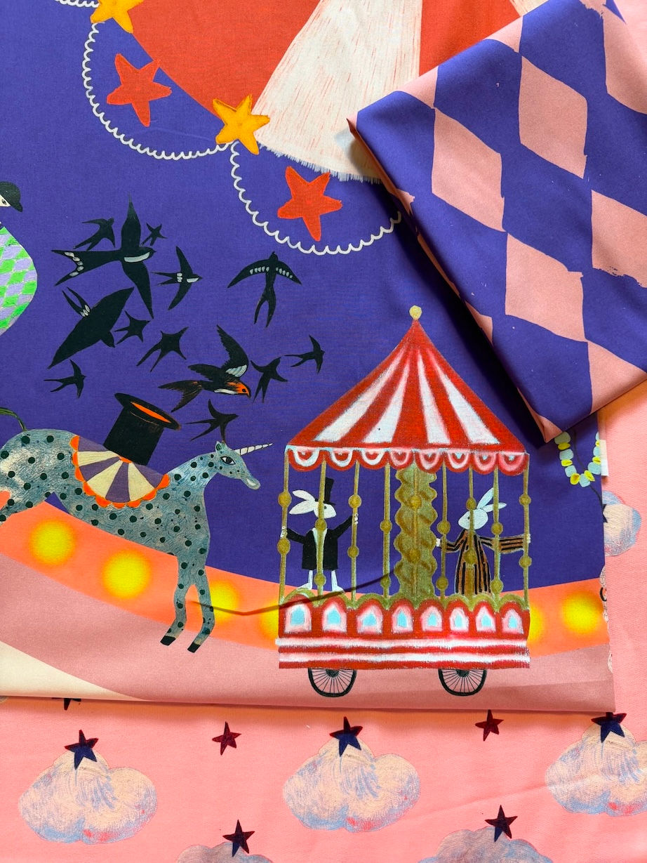 Miniaturbild: Nähpaket/Set "CIRCUS STORIES" für Decke/Rock DIY zum selber nähen