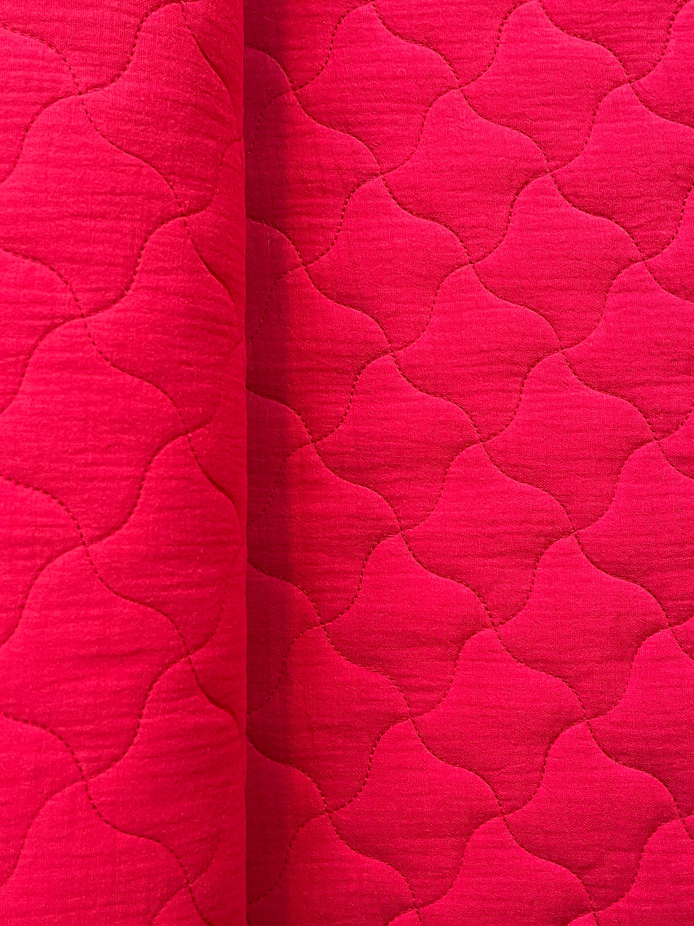 Miniaturbild: Steppstoff Meterware Rot Double Gauze Quilt wattierter Stoff