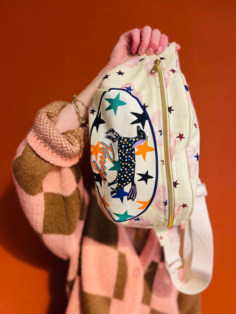 SPECIAL EDITION Crossbody Bag "PONY DOTS" creme Fannypack