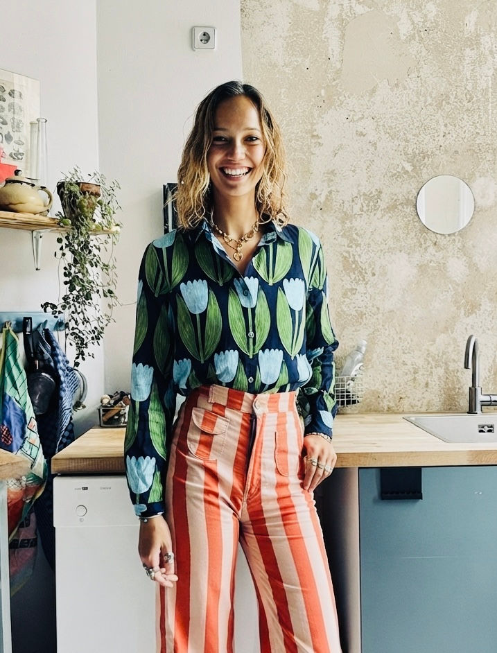 Miniaturbild: Bluse Charly mit langem Arm "JOSEPHINE" blau