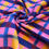 Thumbnail: Meterware Rippjersey "VALENTINE " rosa blau gelb