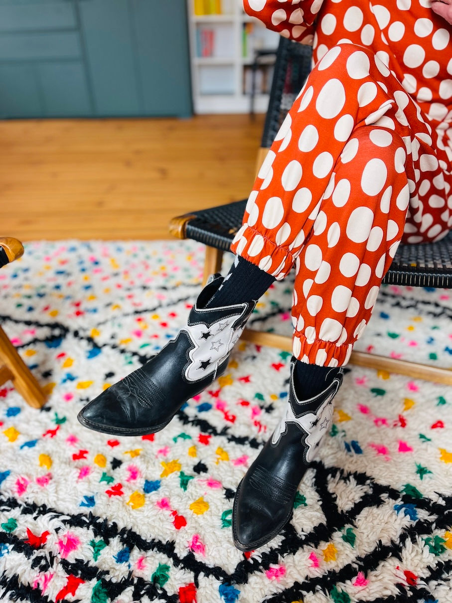 Miniaturbild: Jogger Hose Coco "DOTS LITTLE KITTEN" schoko creme