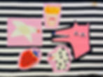 Miniaturbild: DUO 2X CANVAS PATCH "IGGY THE DOG"  weiß schwarz Aufnäher Upcycling B