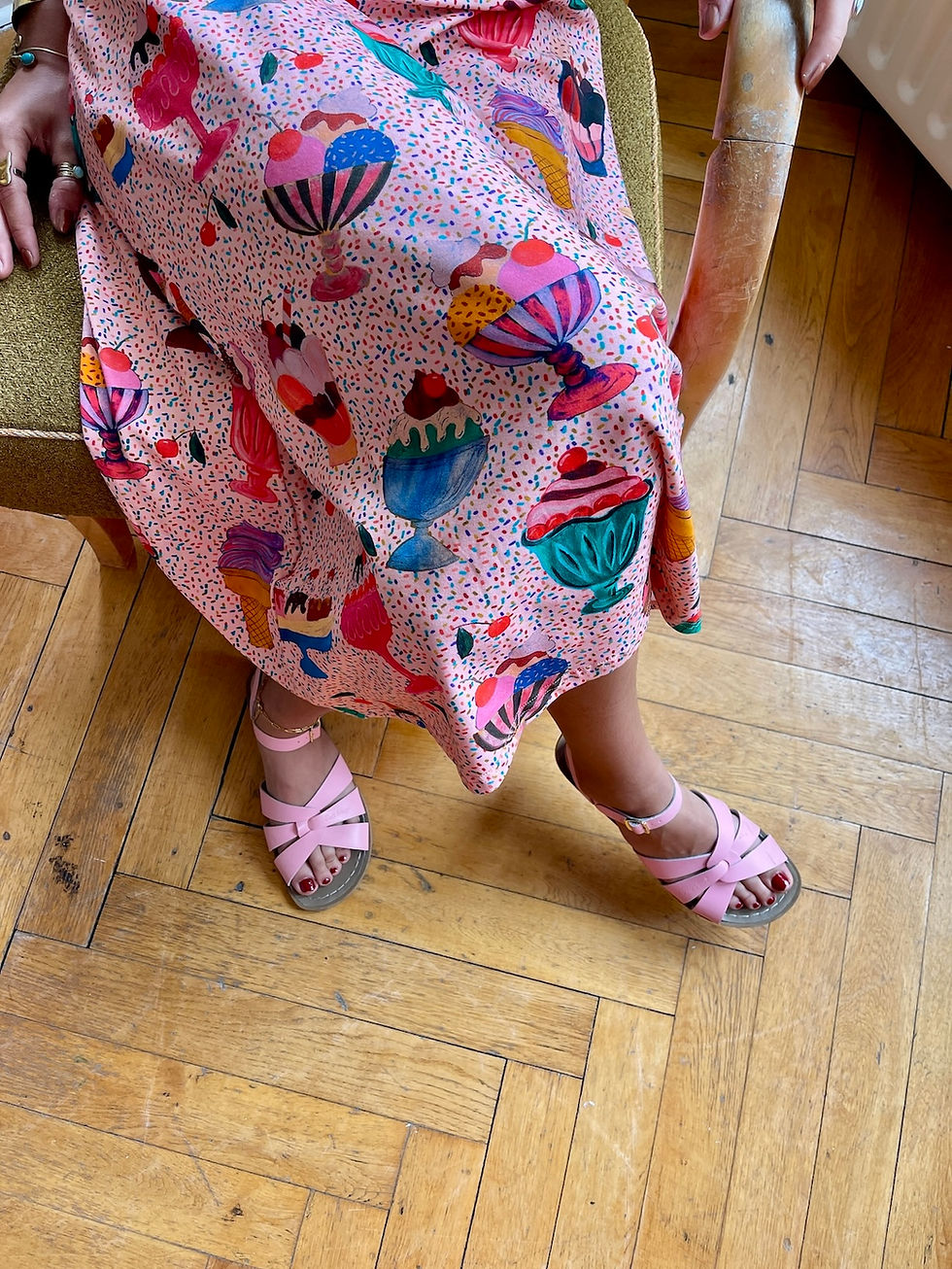Miniaturbild: Jerseyrock Lola "THERE IS ALWAYS ROOM FOR ICE CREAM" rosa