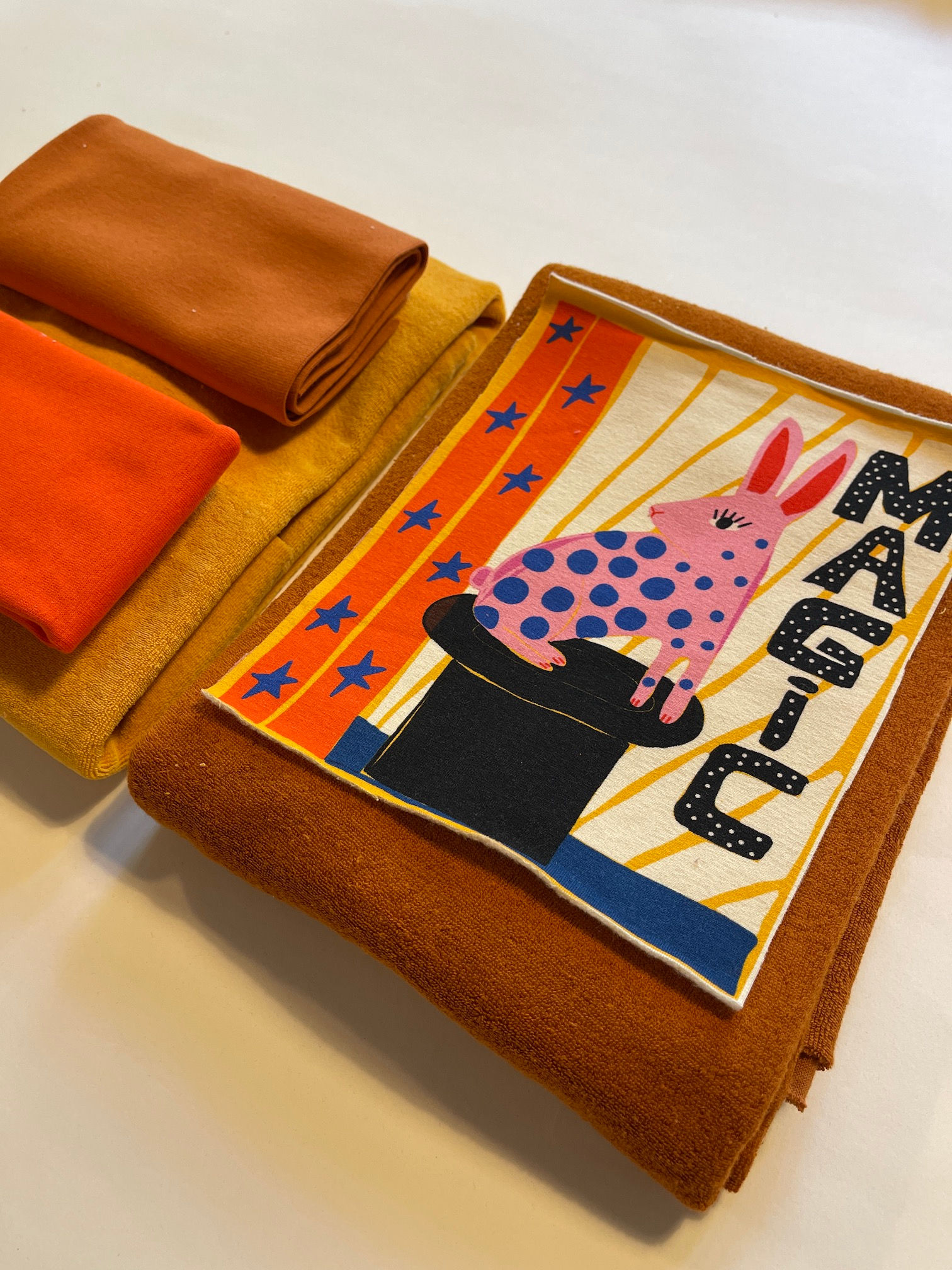 NÄHPAKET MAGIC aus FROTTEE mit Musterpanel und Bündchen