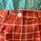 Thumbnail: SOFORT VERSCHICKBAR 34 Stoffhose Betty "KARO" rostbraun creme mit
