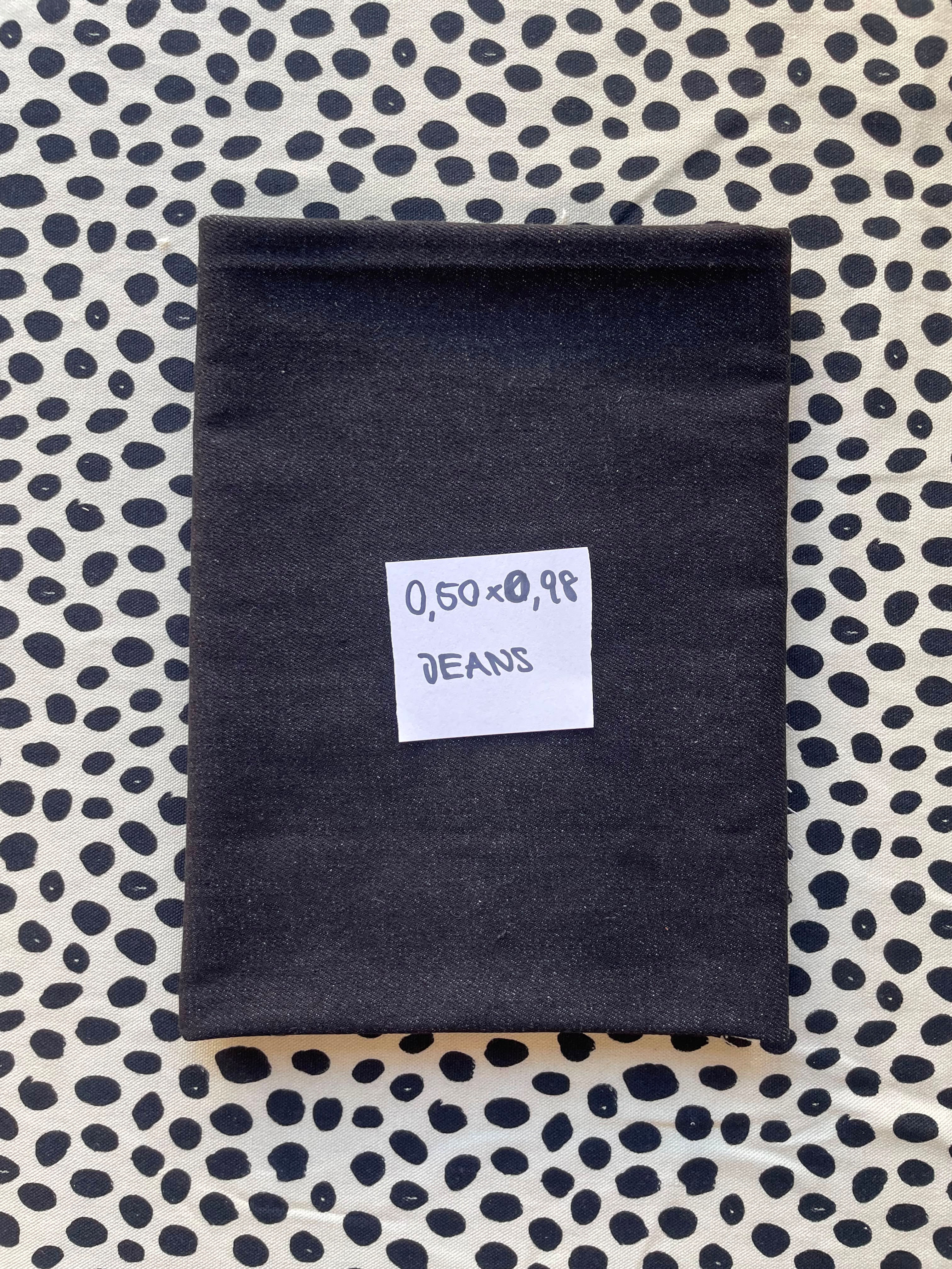 Stoffrest 0.50m x 0.98m Jeans UNI schwarz