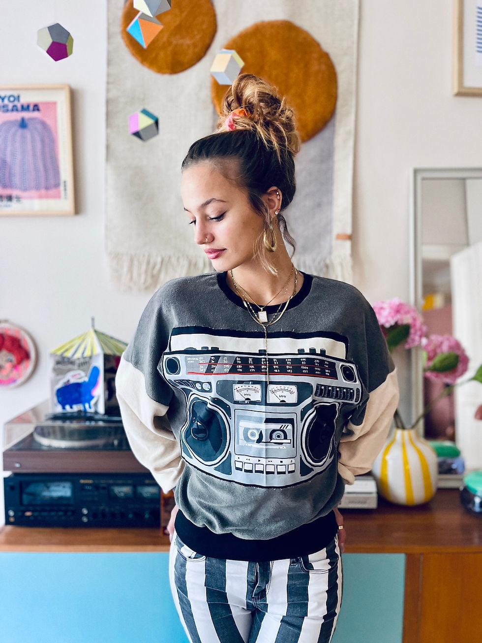 Miniaturbild: Sweet Sweater "LISTEN TO THE MUSIC" Frottee  Colourbloc