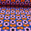 Miniaturbild: Meterware Sweatshirt extra breit "LOTTE" blau rosa orange