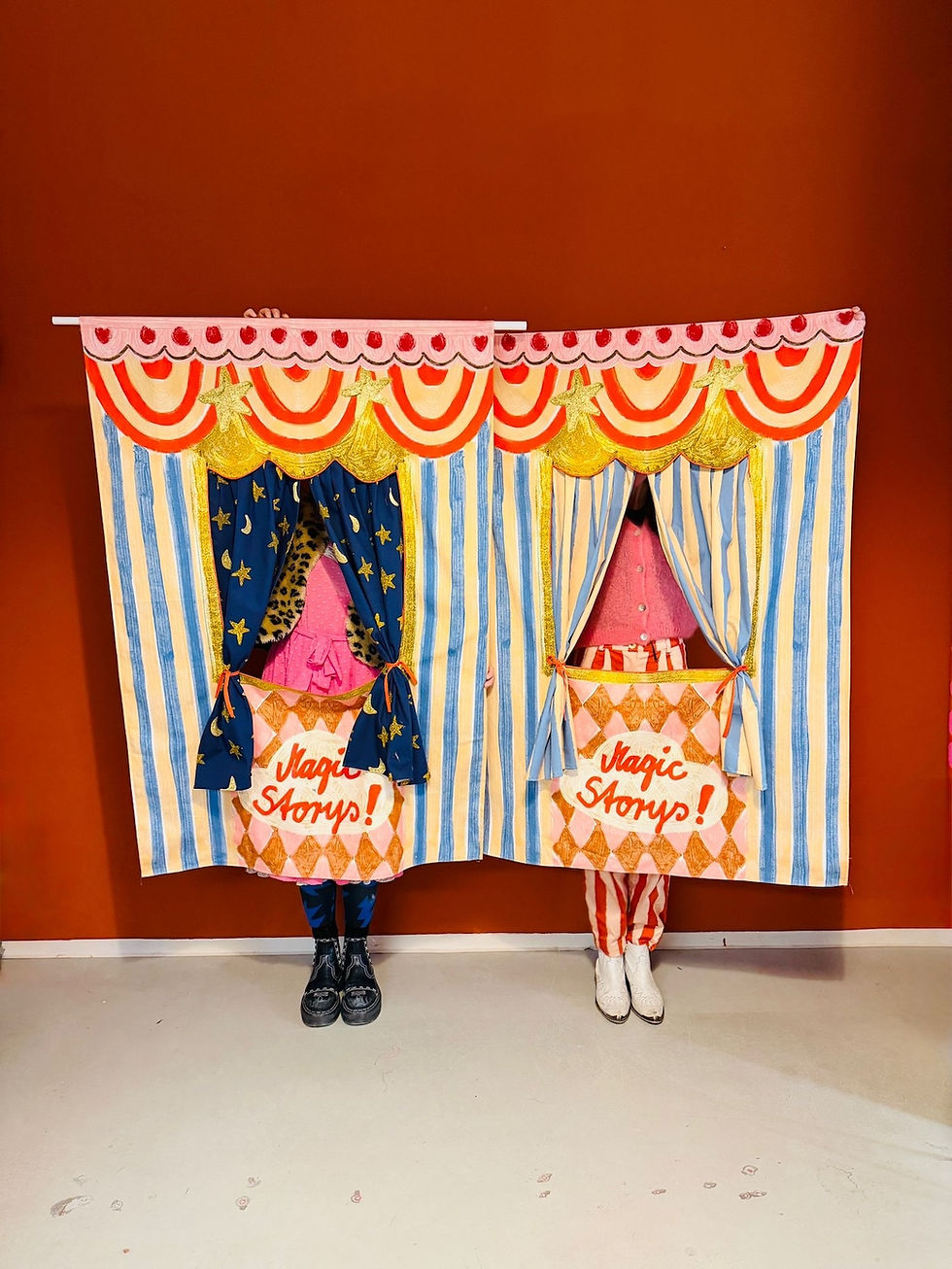 Miniaturbild: DIY PUPPENTHEATER Panel " MAGIC STORYS" Sterne blau