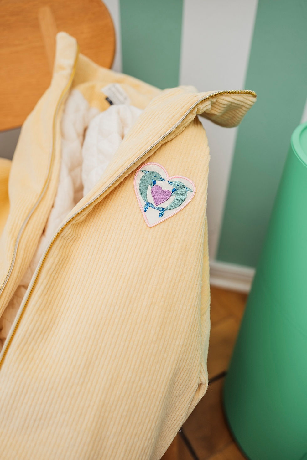 Miniaturbild: B&B X Crocodilemimmi Gefütterte Jacke POLA "CROCODILE VANILLA" Cord