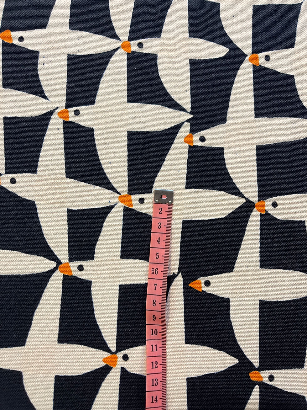 Miniaturbild: Meterware Webware Canvas "Wings of the dove" creme schwarz