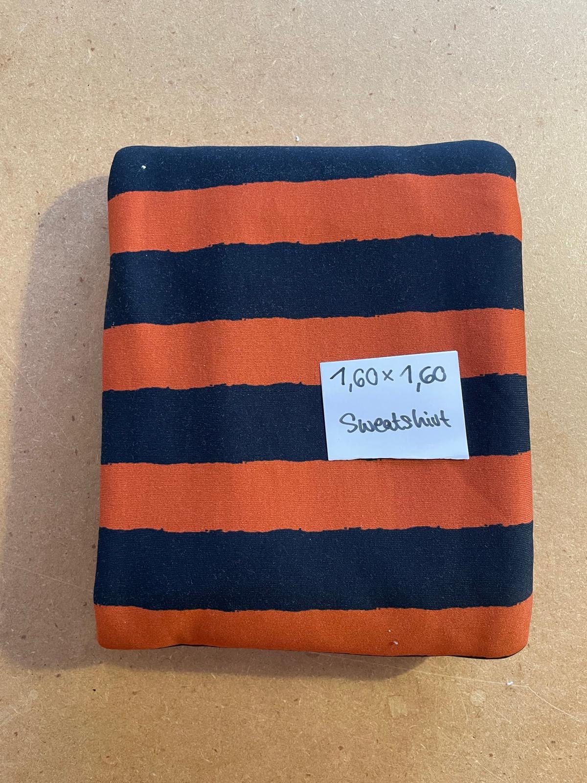 Grosser Stoffrest 1,60x1,60 Einheiten SWEATSHIRT Stripes