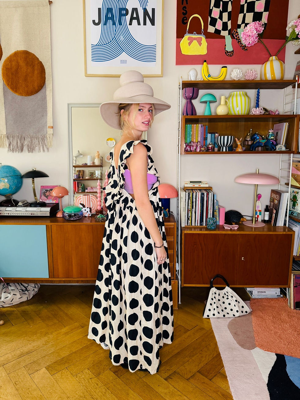 Miniaturbild: Rüschenkleid Helena "DALMARTINI" schwarz creme