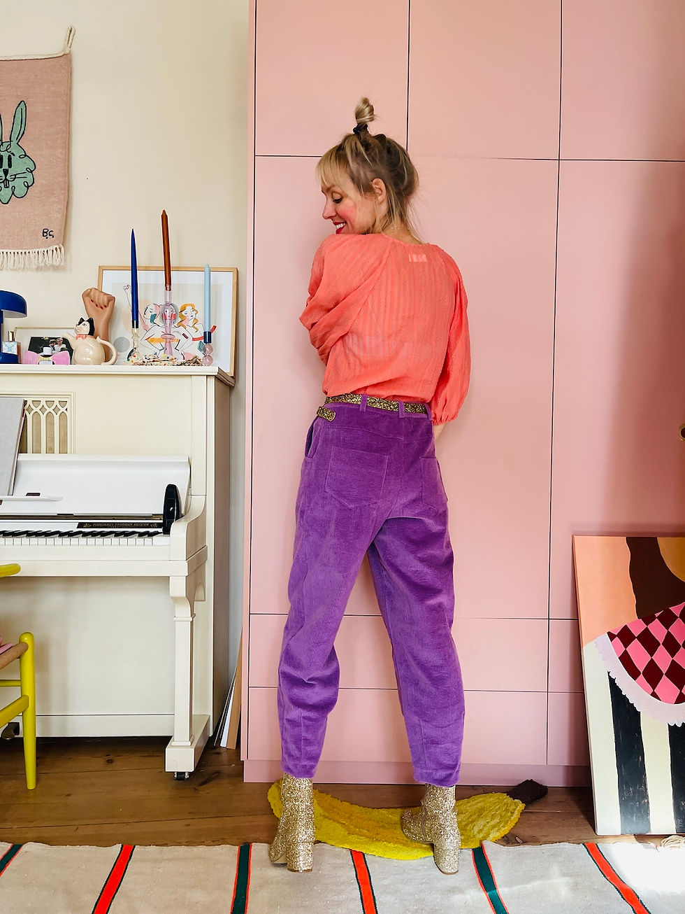 Miniaturbild: Lässige Cordhose Betty "VIOLA" lila violett