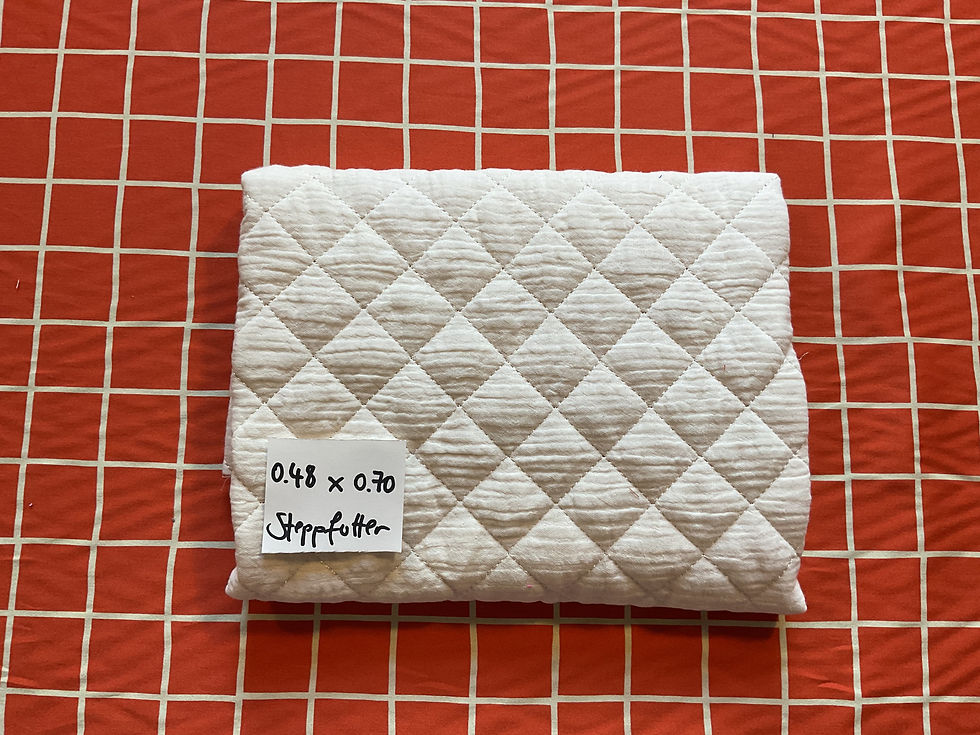 Stoffrest 0.48m x 0.70m Steppfutter UNI creme