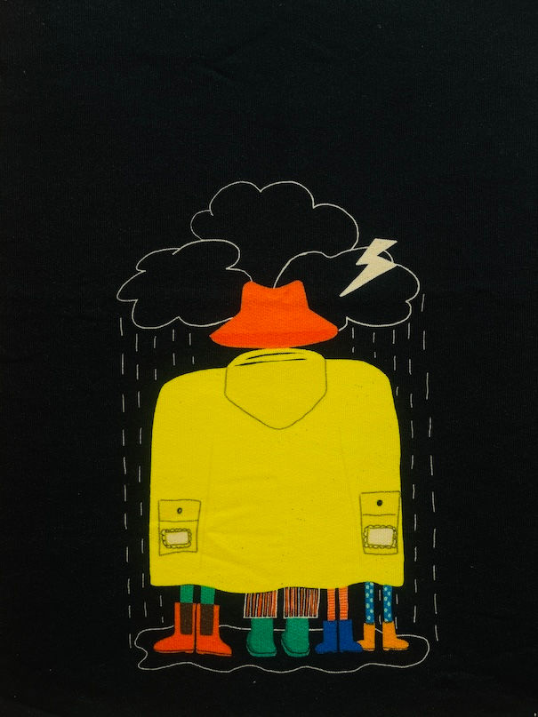 Miniaturbild: Panel klein  "REGENSPAZIERGANG" aus Sweatshirt