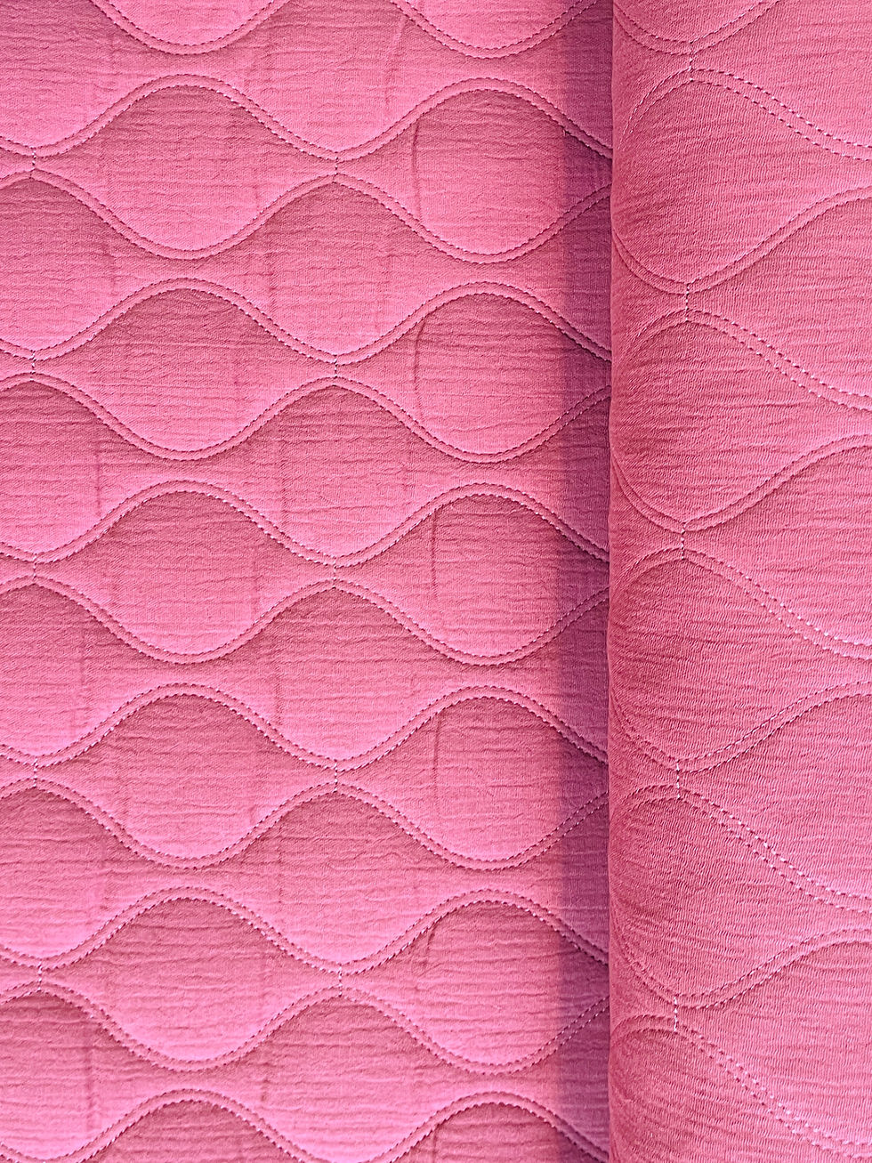 Miniaturbild: Steppstoff Meterware altrosa Double Gauze Quilt wattierter Stoff
