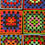 Miniaturbild: NEU! Meterware Leinen Baumwoll Webware "Granny Squares" bunt