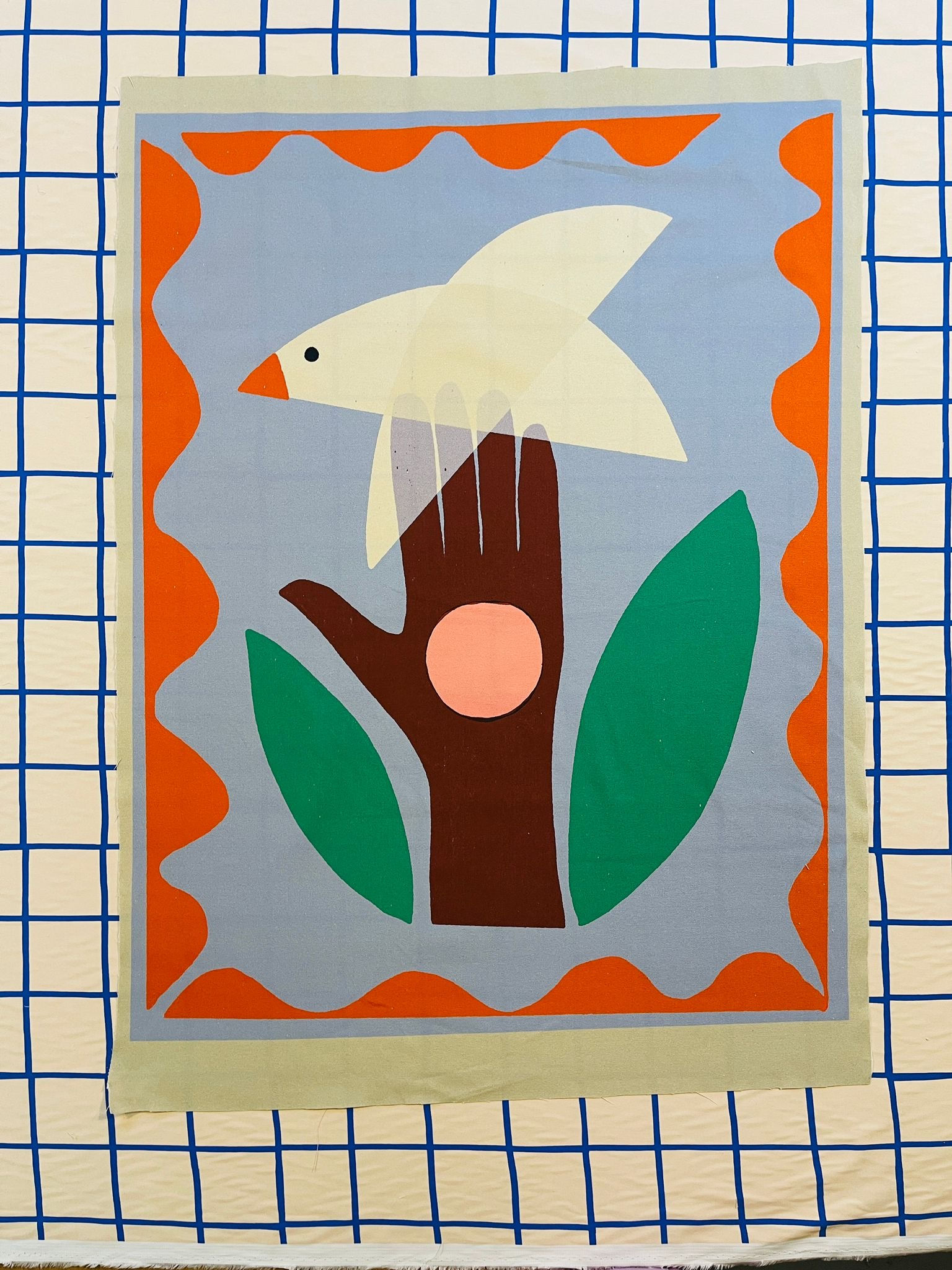 Panel Limited Edition Art Print "PEACE BIRD" DIY Wall Hangin