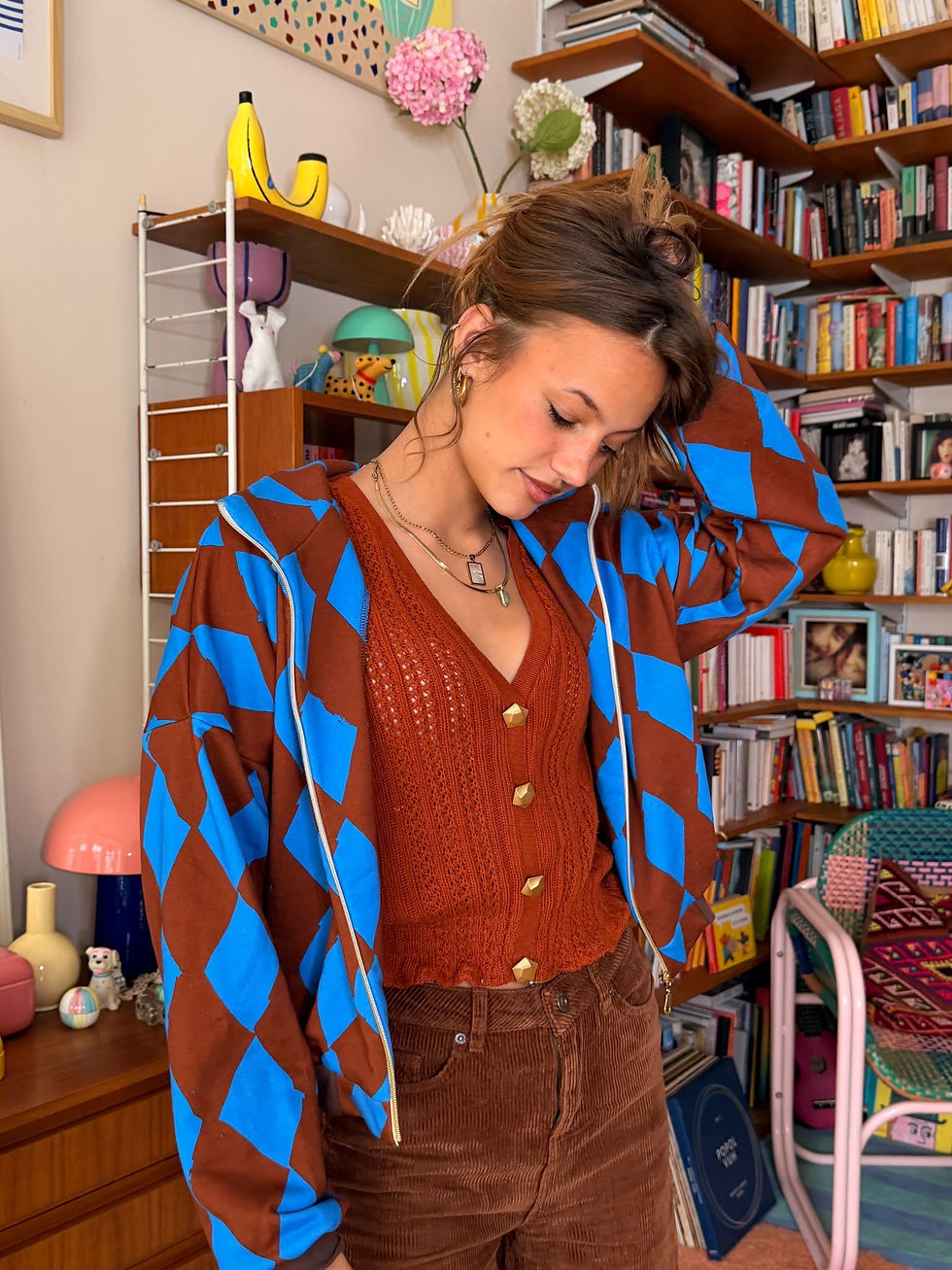Miniaturbild: Lässige Joggerjacke Roxy "HARLEKIN" blau braun