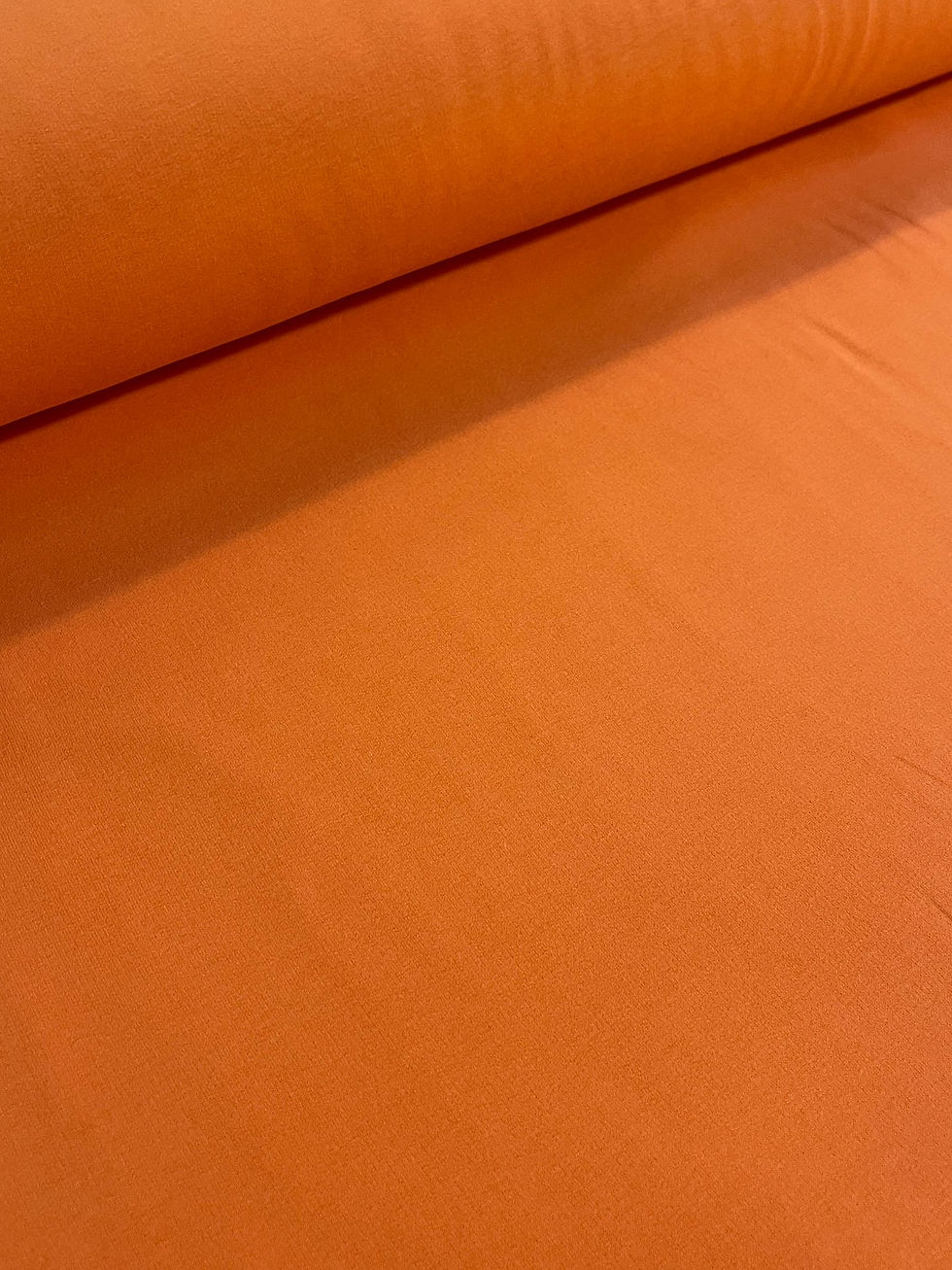 Miniaturbild: Meterware leichter Kuschelsweat  TANGERINE uni