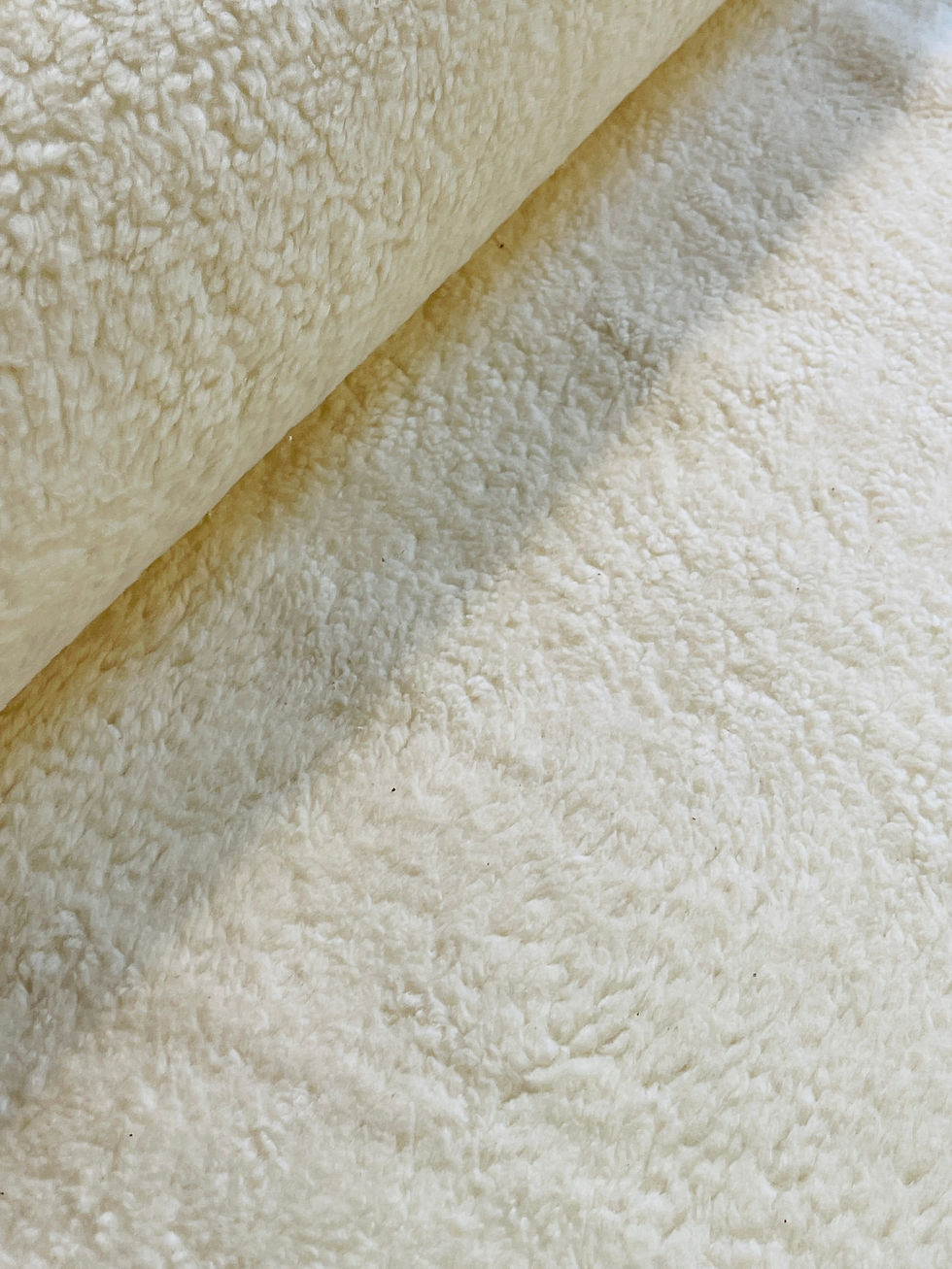 Teddyfell Meterware WHIPPED CREAM Kuschelstoff