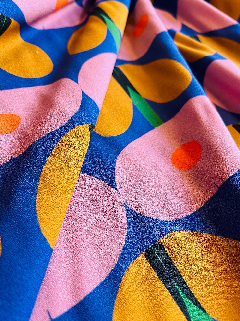 Miniaturbild: Webware Viskose "EDIE" blau