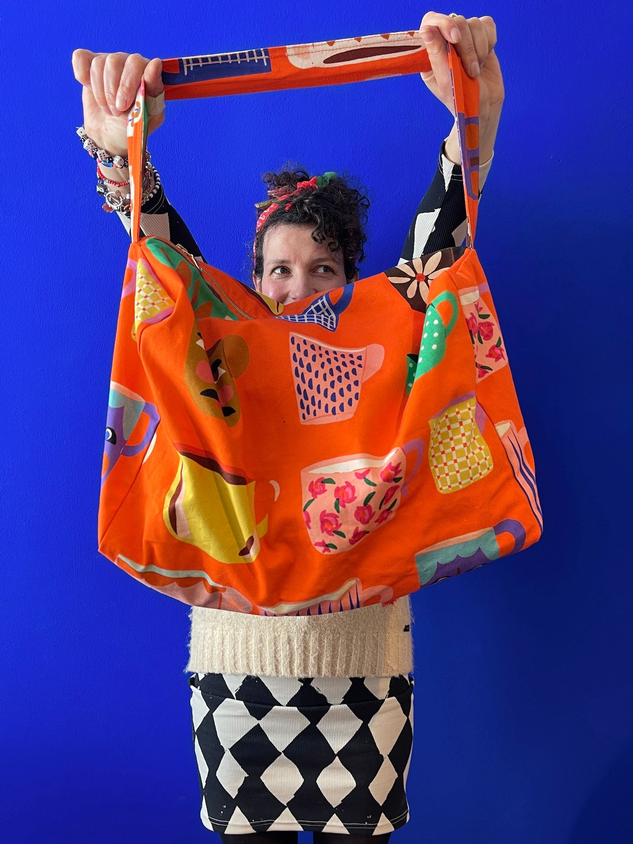 Big Bag, Weekender "MAGIC CUPS" rot bunt