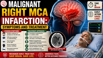 Malignant Right MCA Infarction: Symptoms and Treatment: