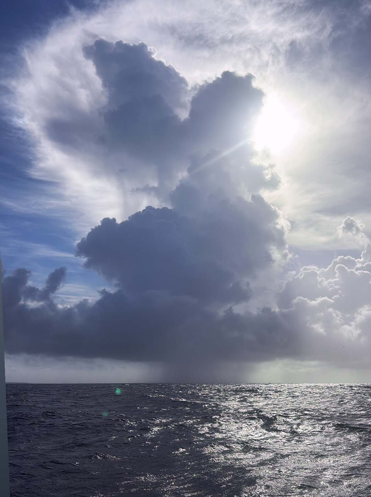 Tropical squall developing over the sea in Curaçao