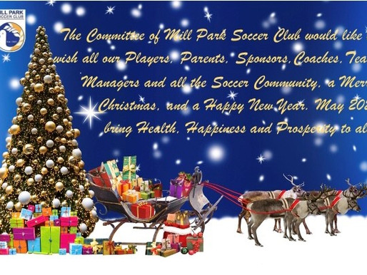 Merry Christmas & Happy New Year from Mill Park Soccer Club.
