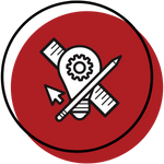red Metis graphic design icon