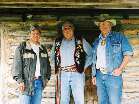 Anthony LaFromboise, Tony Belcourt, Nicholas Vrooman at Ceremonial Roundhouse