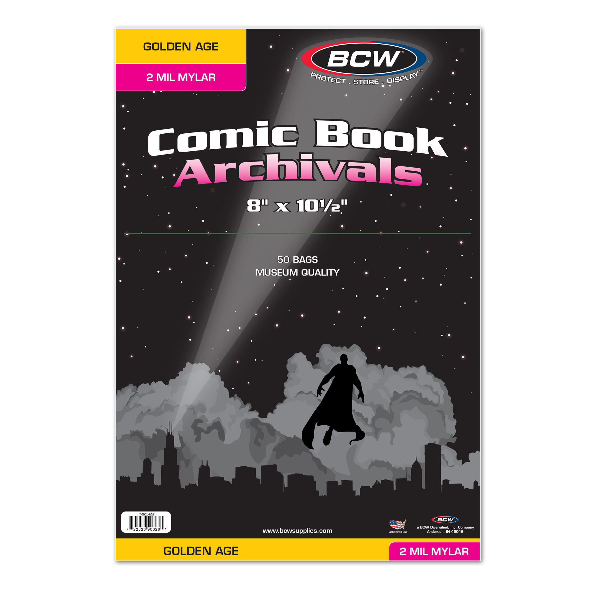 BCW Golden Comic Mylar Archivals - 2 MIL