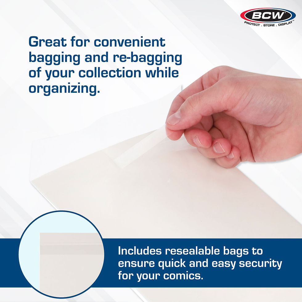 Thumbnail: BCW Premade Resealable Silver Comic Bag and Board