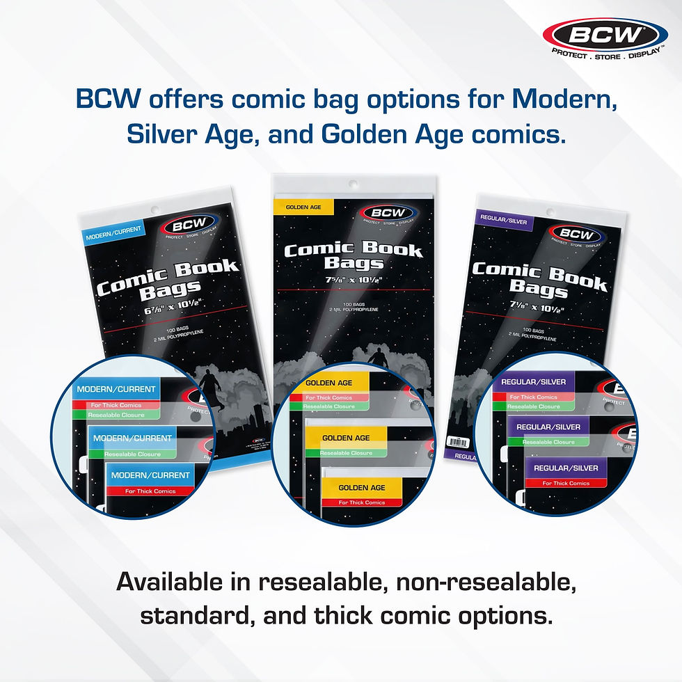 Thumbnail: BCW Silver/Regular Comic Bags - Thick