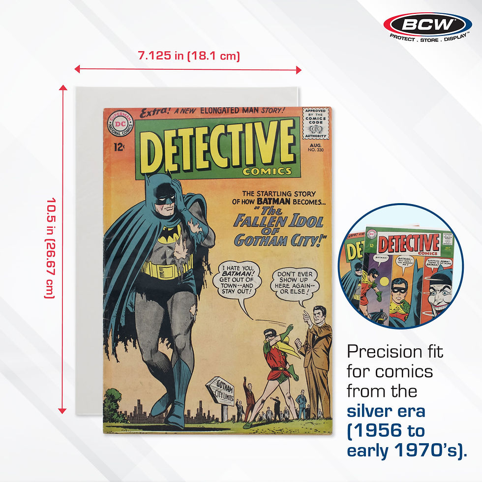 Thumbnail: BCW Premade Resealable Silver Comic Bag and Board