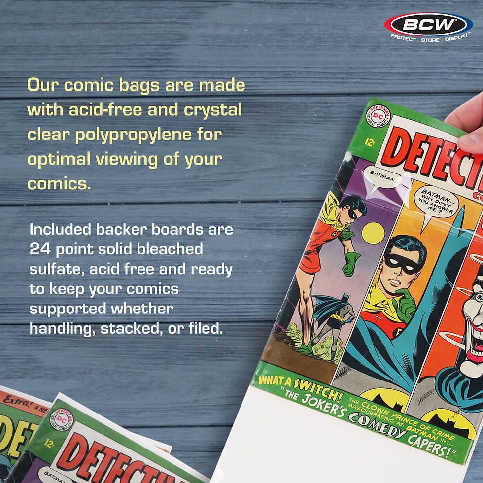Thumbnail: BCW Premade Resealable Silver Comic Bag and Board