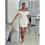 Thumbnail: Elegant Off Shoulder Feather Mini Dress