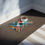 Thumbnail: Personalized Plaid Pet Feeding Mat - Custom Name Dog Bowl Mat