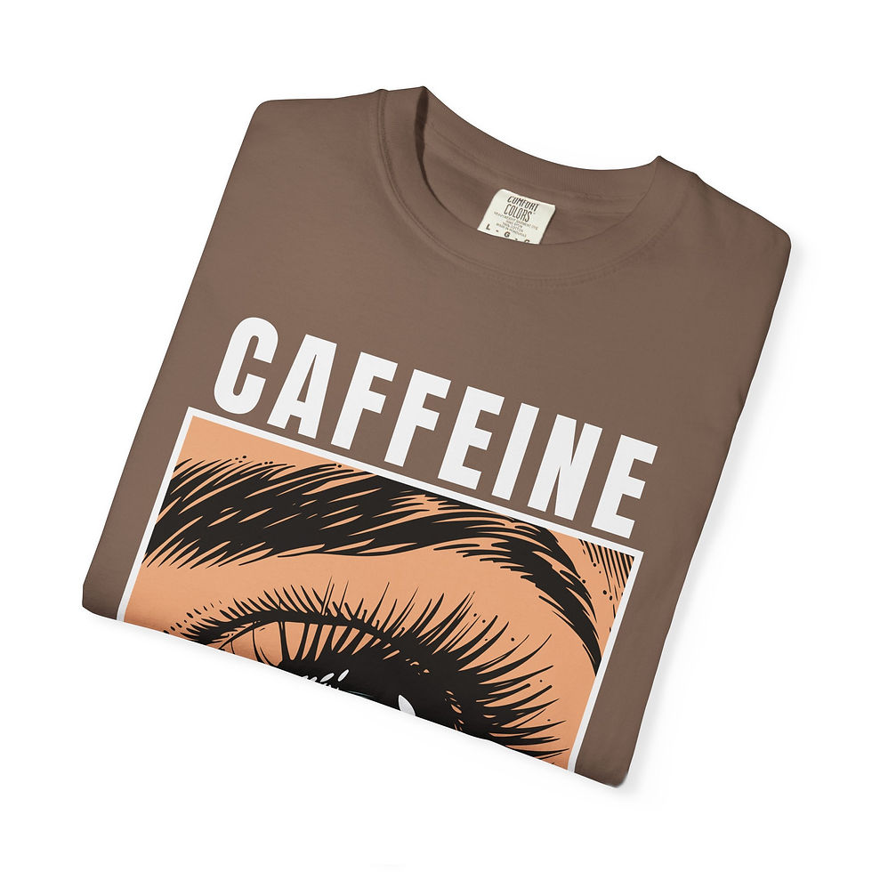 Thumbnail: Caffeine Addict Unisex Garment-Dyed T-Shirt